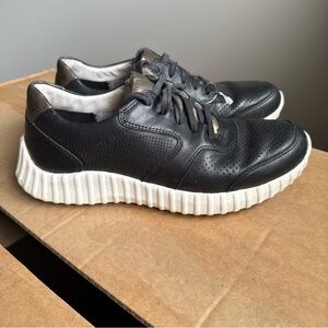 Johnston & Murphy‎ Womens XC4 Kendall Perf Black Waterproof Leather Sneakers 8 M